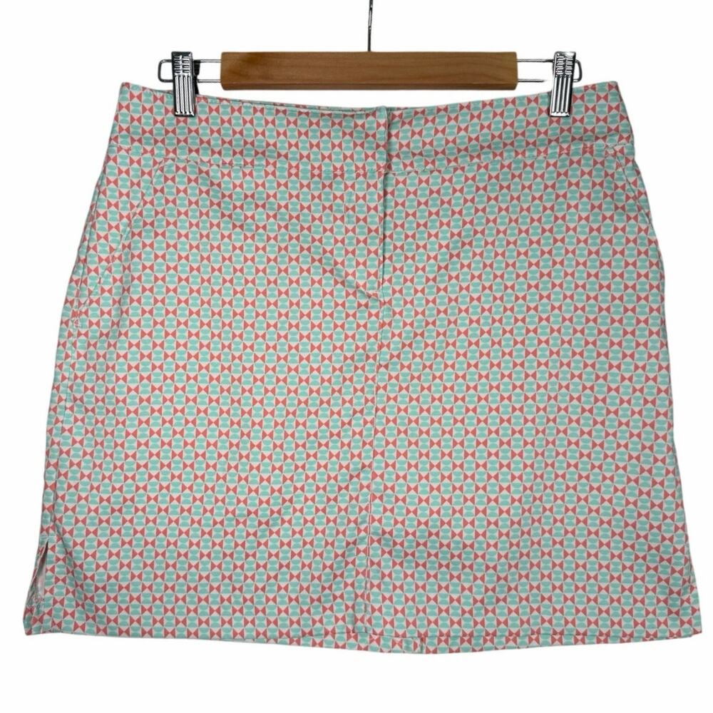 Izod Golf Women’s 4 Geometric Print Skort Pink Blue Athleisure Casual Stretch